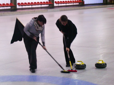 Curling nur mit Flagge